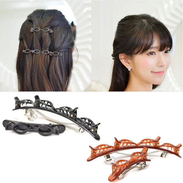 

hair clips & barrettes 2021 korea style double bangs hairstyle hairpin professional layer clip 2pcs accessories ml, Golden;silver