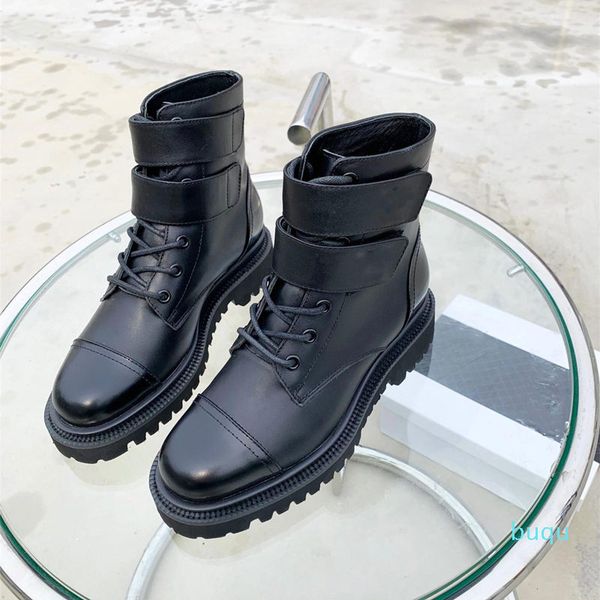 

designer- fashion ankle boots women shoes winter booties ladies girls silk cowhide leather high womens flat boot, Black