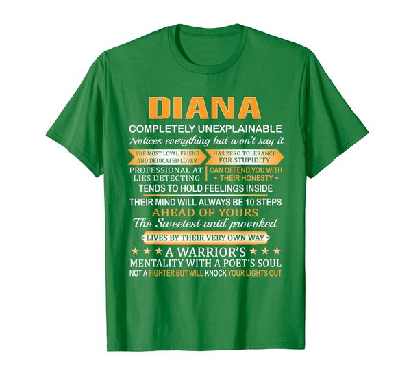 

diana completely unexplainable cute first name shirt, White;black