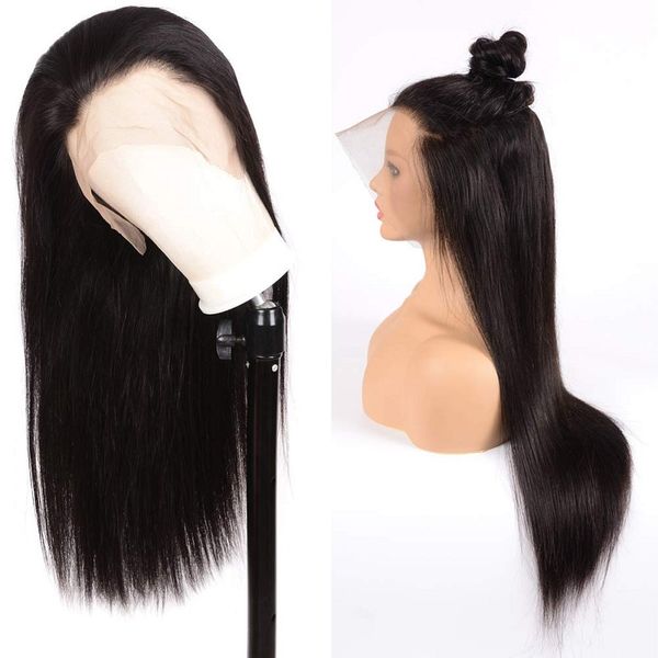 

2021 brazilian 4x1 lace part wig straight human hair wigs pre plucked 150-180 density front lace wig remy glueless for black women