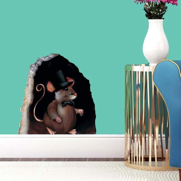 

wall stickers 3d mouse sticker living room decoration painting self adhesive wallpaper for furniture home decor