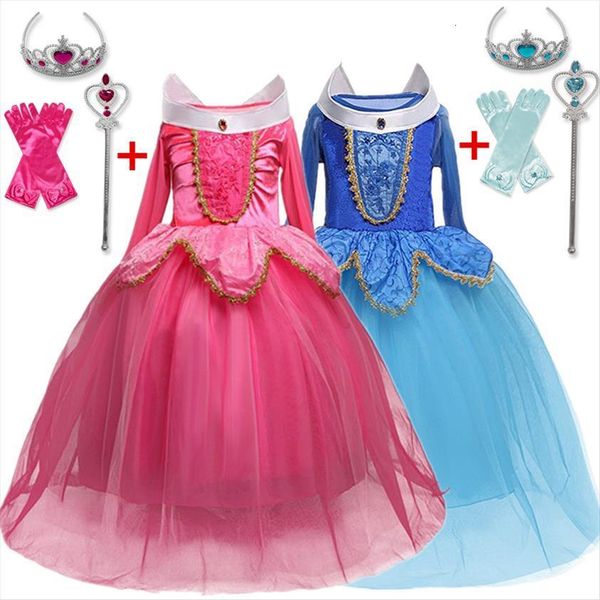 

princess girls children fantasia girl dress halloween party carnival costume kids long sleeve 4 layers vestidos, Red;yellow