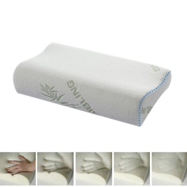 

pillow memory foam neck bamboo sleep horizontal cushion household bedding
