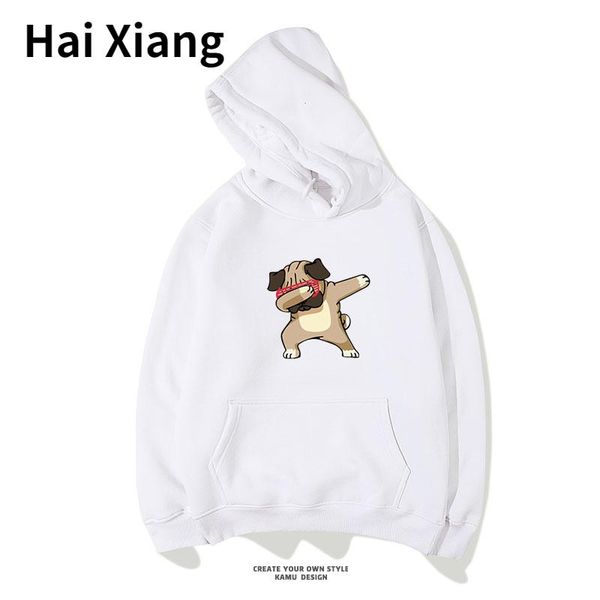 

men's hoodies & sweatshirts 2021 cartoon dog print fashion men streetwear casual clothes for teen boys, Black