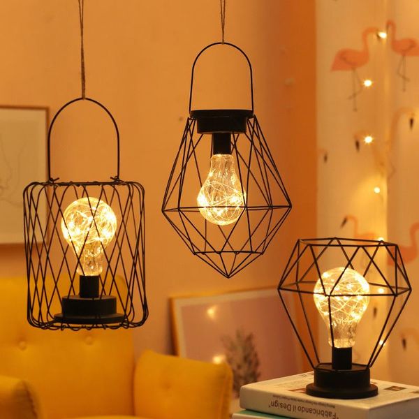 

night lights nordic style retro fairy hanging light diamond shape creative table lamps for el home bedroom beside decoration
