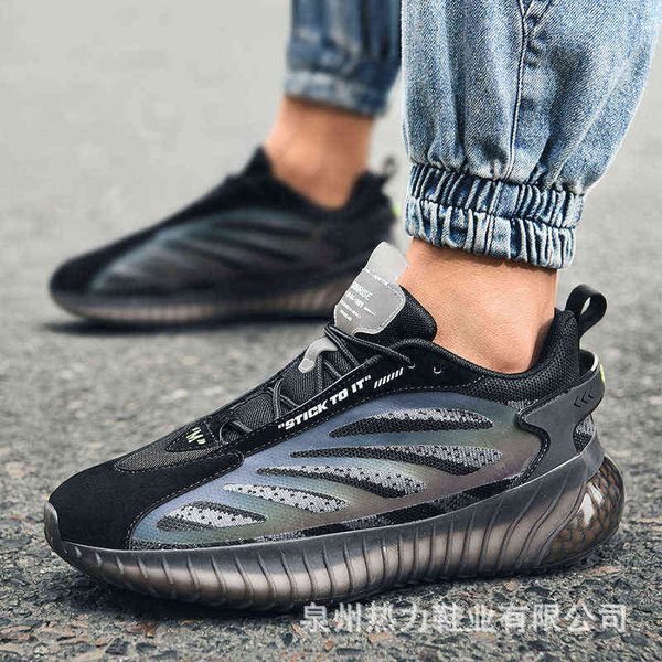 

2021 spring men's shoes leisure low sports round fabric, Black