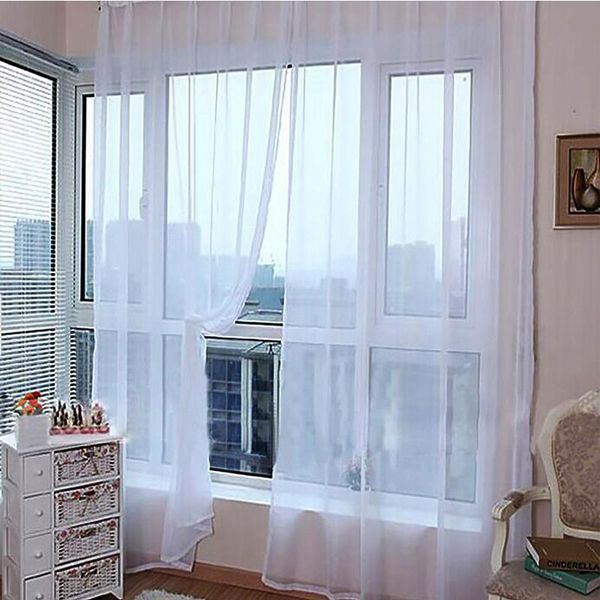 

party decoration 100cm*200cm europe white yarn curtain window tulle curtains for living room modern wedding flowers arch voile 5zmm267