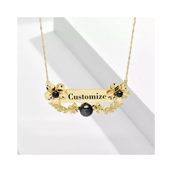

pendant necklaces s custom name flowers necklace jewelry for women personalize customize nameplate girlfriend birthday gift, Silver