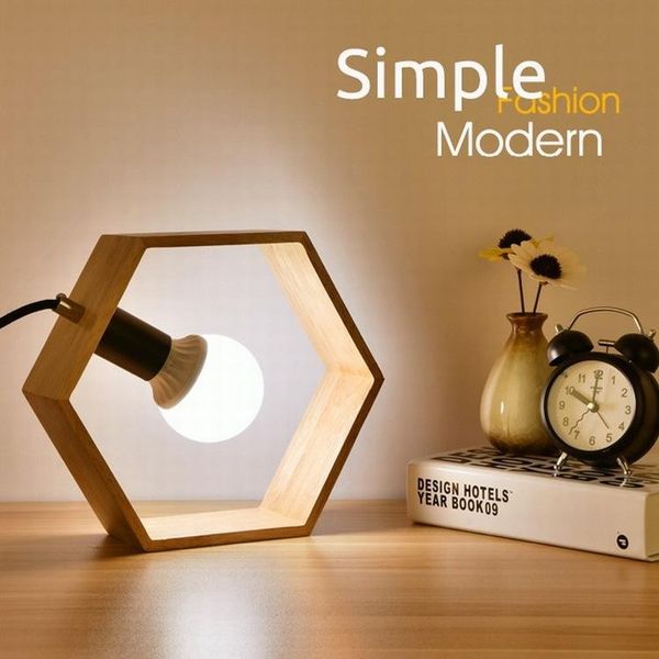 

table lamps amazon bedroom bedside eye protection desk lamp children's nordic wood art nightlight college dormitory led