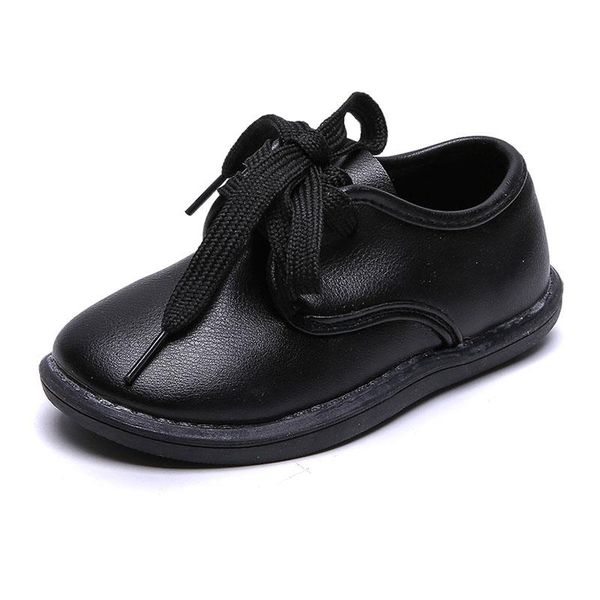 

sneakers cozulma girls spring solid color lace-up casual shoes children boys flats comfortable kids fashion size 26-30, Black;red