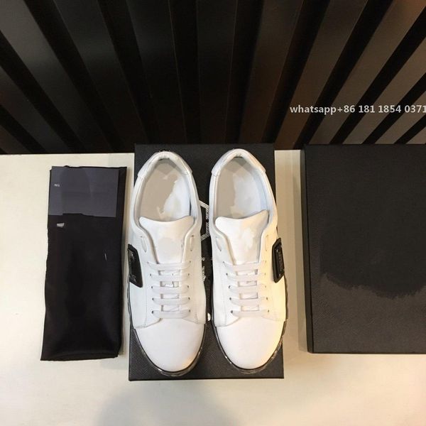 

2021 new season luxury designer shoes fashion luxury shoes men's leather lace up platform sole sneakers white black casual shoes, Red;white