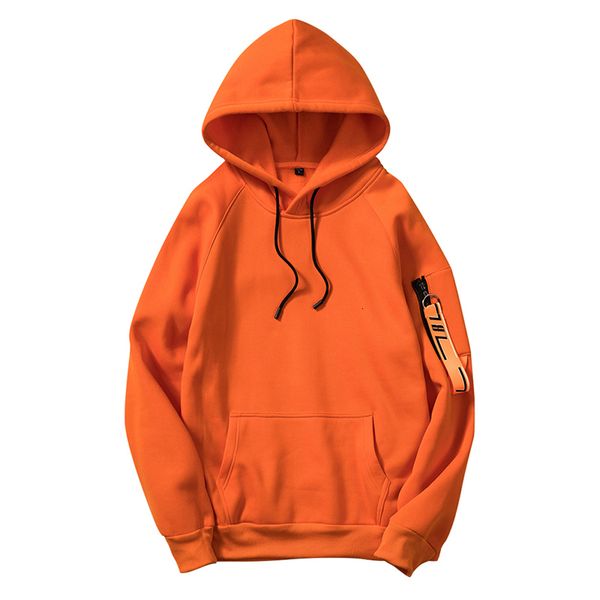 

simple solid color mens clothing autumn fall long sleeved sweatshirts pullovers hooded hiphop hoodies, Black