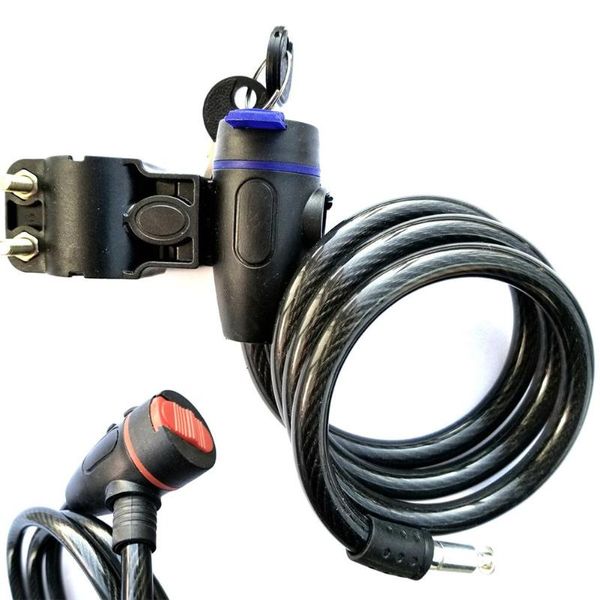 

bike locks universal anti-theft bicycle lock stainless steel cable coil for castle motorcycle cycle mtb security