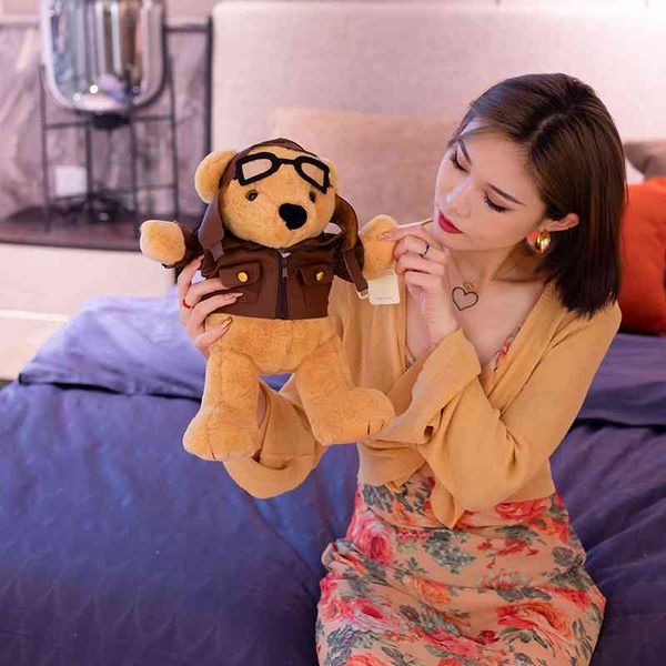 

pilot doll plush teddy bear cloth cute cuddle bear doll present to girlfriend