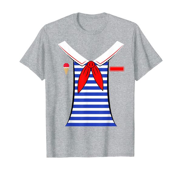 

funny ice cream parlor scoops ahoy costume men women gift t-shirt, White;black