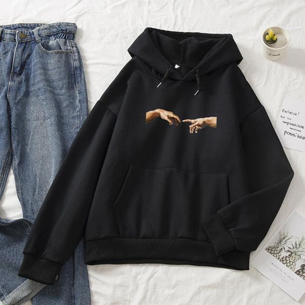 

women's hoodies & sweatshirts loose streetwear black sweatshirt graphic harajuku gothic punk goth oversized women hoodie