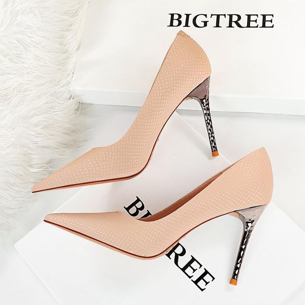 

dress shoes 2021 women fetish 9.5cm high heels wedding bridal pumps office lady stripper beige scarpins big size valentine, Black