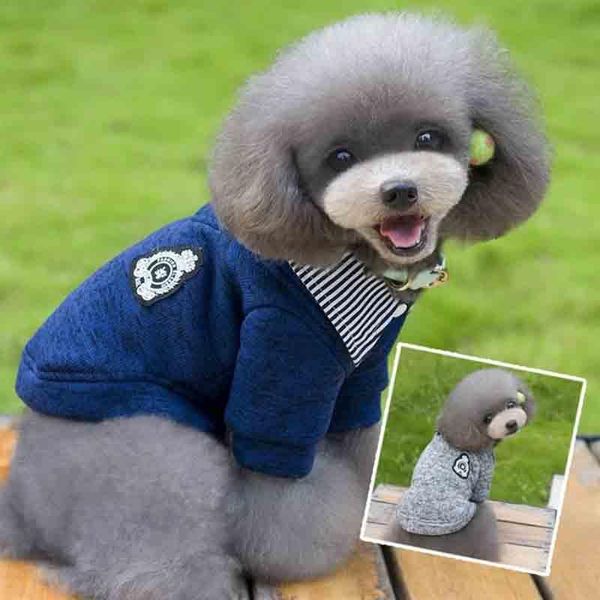 

dog apparel pet clothing wholesale fall korean version lapel two-legged hoodie cute clothes