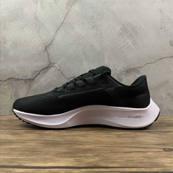 

zoom pegasus knit 38 mesh running shoes mens triple black white sports sneakers size