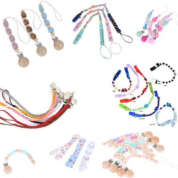 

pacifiers# diy baby pacifier clip colorful chain for teething soother chew toy holder