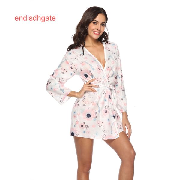 

pajamas new digital printing fashion comfortable robe, Black;white