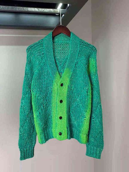 

women's sweaters women knitted green cardigan hollow out long sleeve ladies v-neck single-breasted color patchwork loose sweater outwea, White;black