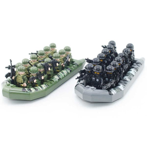 

assembled toys intellective building block toys military small soldier spliced blocks creative gift for boy mini toy gun model y0816