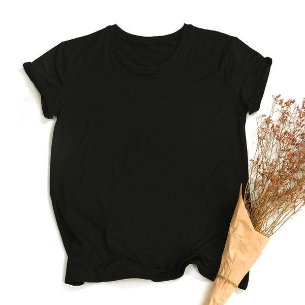 

women's t-shirt fashion women short sleeve blank without printing solid tees, White