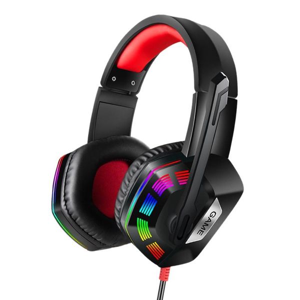 

m1 gaming headset usb+3.5mm wired headset rgb light gaming with microphone for computers, smartphones, notebooks