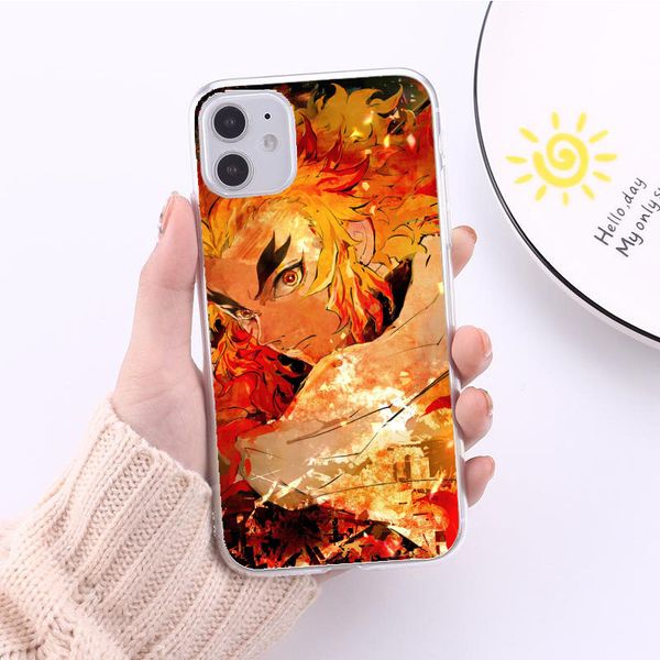 

kimetsu no yaiba cartoon gold animation printing mobile phone case clear pattern not easy to fade