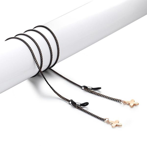 

sunglasses cases & bags reading glasses black slim metal cords eyeglasses chain spectacles holders rope with flower heart cross tassel