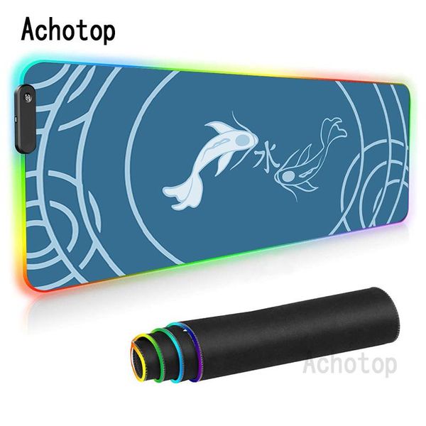 

mouse pads & wrist rests rgb pad art large overlock edge mat led rubber speed pc computer gaming luminous mousepad waterproof desk keyboard