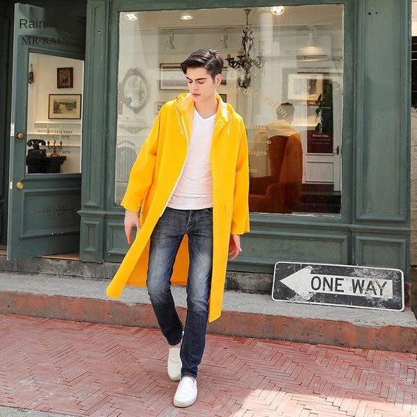 

raincoats pvc cloth leather long hooded one-piece raincoat labor protection thickening