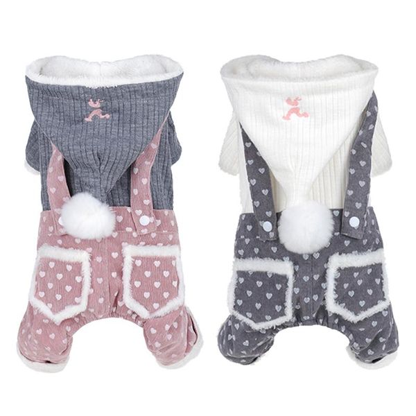 

dog apparel pet clothing for small cat two color puppy soft comfortable christmas clothes with hoodie four legs autumn and winter