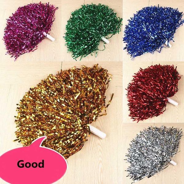 

cheerleading 2pcs large pom poms aerobics show dance hand flowers cheerleader pompoms for football basketball match pompon1