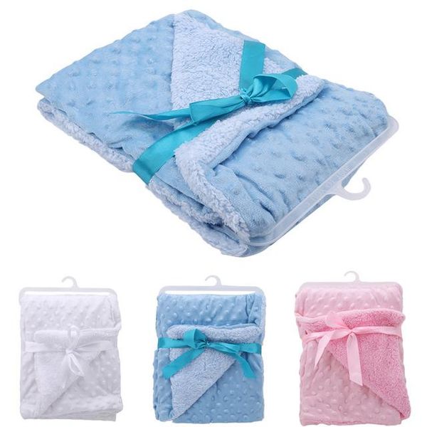 

blankets & swaddling soft baby warm fleece born stroller sleep cover cartoon beanie infant bedding quilt wrap kids bath towel