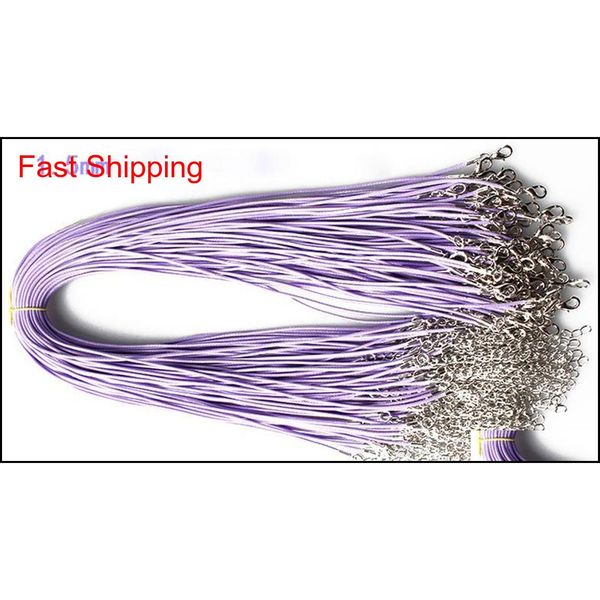 

wax leather snake necklace beading cord string rope wire extender chain with lobster clasp jllvuj dh_garden, Silver