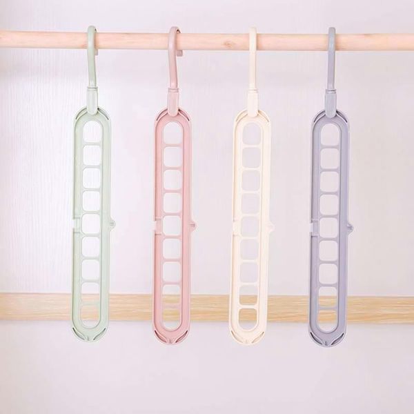 

hangers & racks 9-hole magic hook multifunctional hanger storage rotate extendable foldable thicken durable clothes