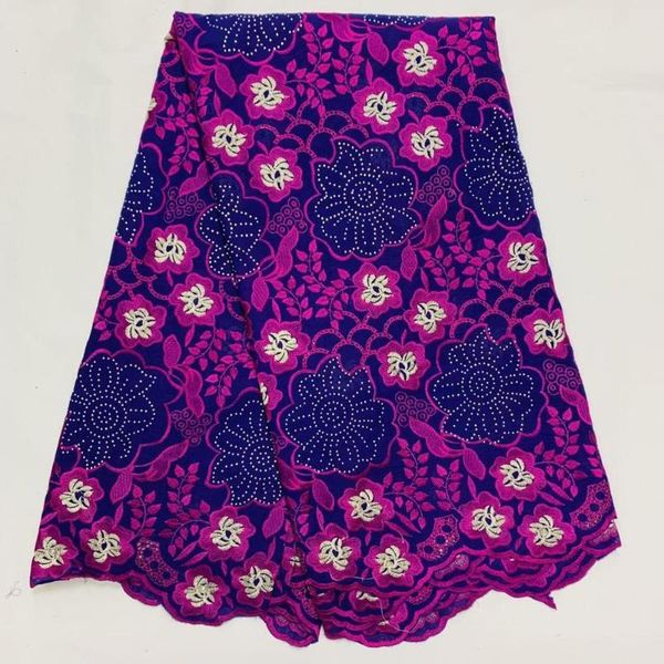 

ribbon african dry lace fabric 2021 tulle cotton swiss voile fabrics with stones for dress nigerian 5 yards, Pink;blue