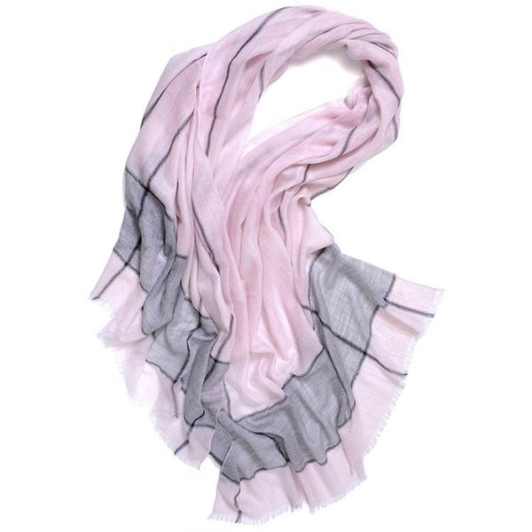 

scarves 100%goat cashmere women thin fashion plaid scarfs shawl pashmina patchwork color small tassel 90x200cm retail wholesale, Blue;gray