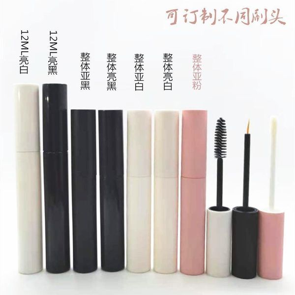 

50pcs 10ml whole matte pink black and white mascara tube eyeliner lip gloss/lip glaze growth liquid empty tubes storage bottles & jars