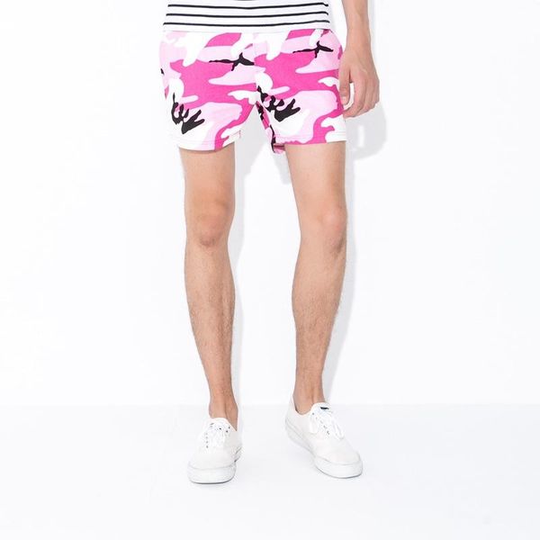 

men's shorts camouflage man pink color summer, White;black