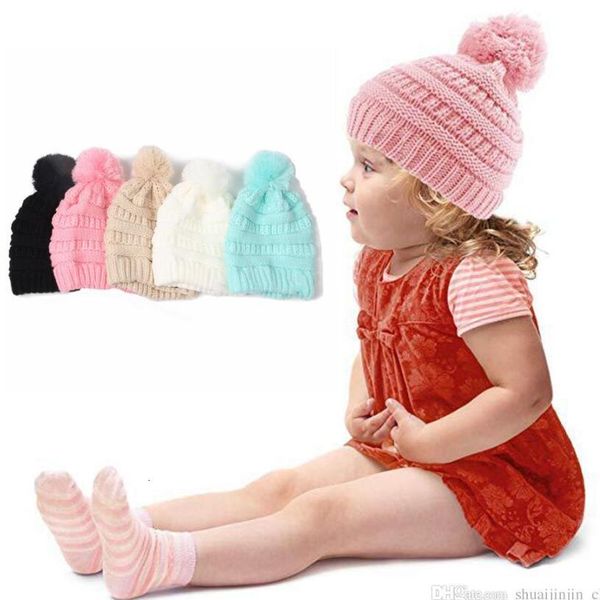 

chunky kids caps trendy skull beanie knitted winter cable knit slouchy crochet fashion outdoor warm oversized hats, Yellow