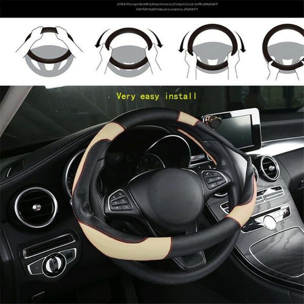 

styling cover stitching steering wheel 1* accessories comfortable non-slip