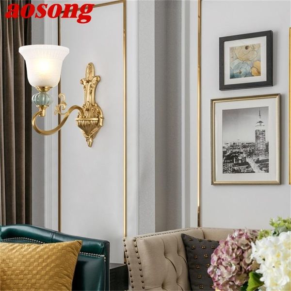 

aosong copper ledÂ wallÂ sconces lamp modern luxury design ceramic light indoor for home bedroom corridor