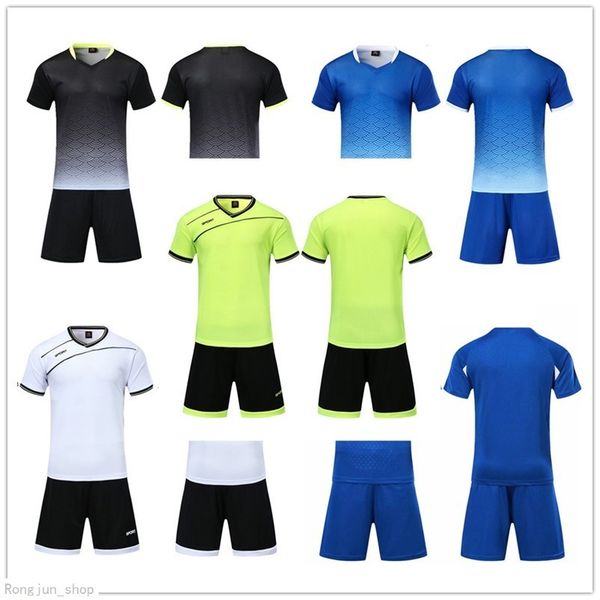 

2021 soccer jersey sets smooth royal blue football sweat absorbing and breathable children's training suit 001 40, Black