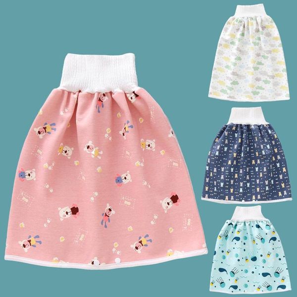 

cloth diapers toddler soft cotton diaper training skirt high waist breathable waterproof washable changing pants