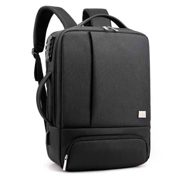 

backpack anti theft men lap15.6 inch bagpack usb charging men's back pack school bags travel business hand bag black