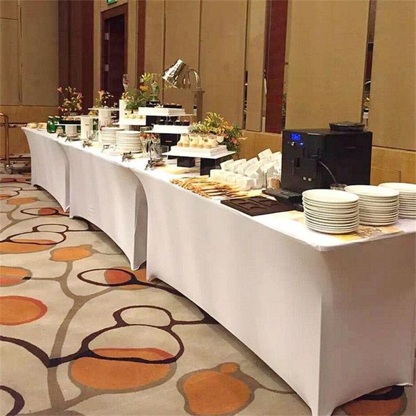 

table cloth 4/6/8ft stretch spandex cover beauty salon massage elastic bed tablecloth protector for wedding banquet party events
