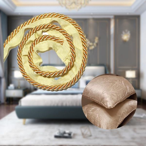 

10m gold thick rope piping lip cord trim pillow cushion trim upholstery edging sewing supplies rectangle pillow cover, Black;white